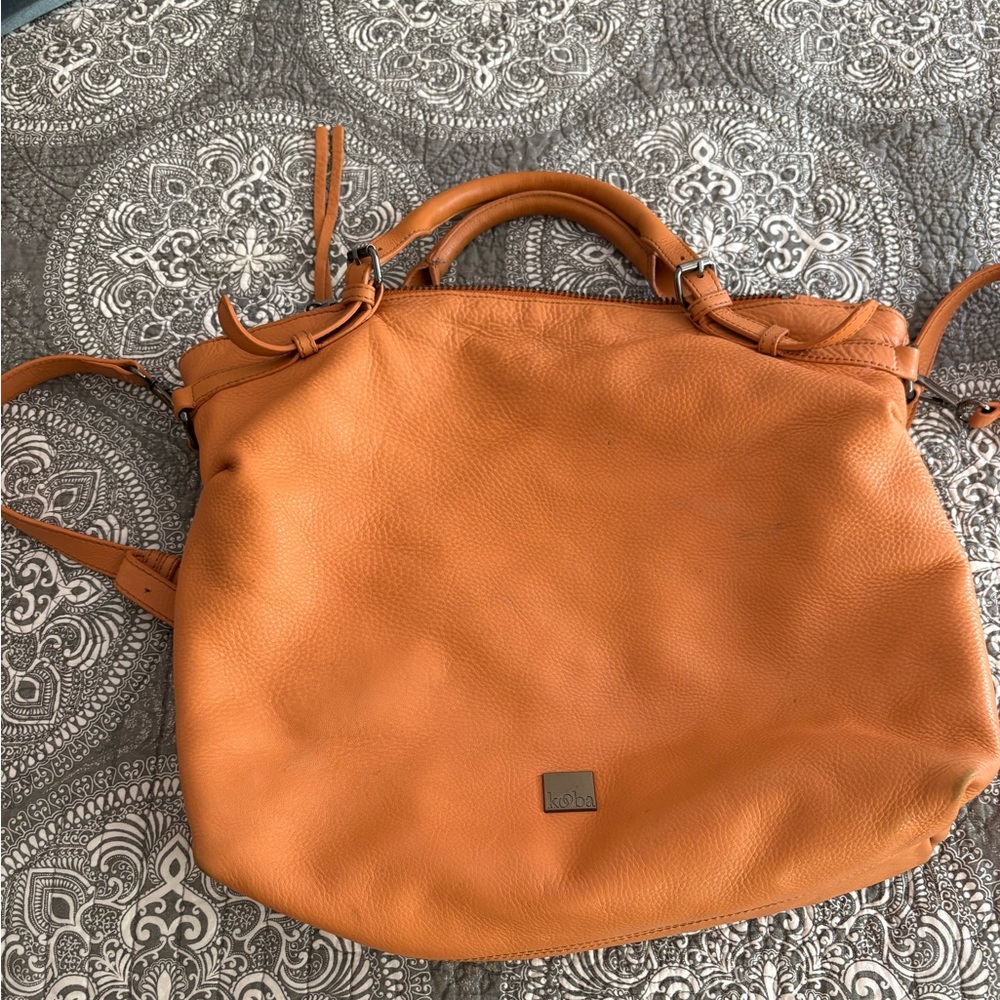 Kooba Orange/Tan Shoulder Bag